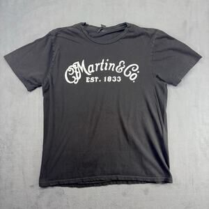 Martin & Co. Guitar T-Shirt Unisex Medium Black Short Sleeve Classical Acoustic